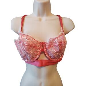 Soma Champagne Dreams Balconet Bra -Pink- Extra Hook Closure - Size 36DD